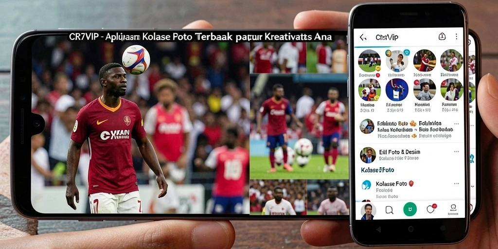Tampilan antarmuka aplikas Kolase Foto CR7VIP yang menarik dan user-friendly.