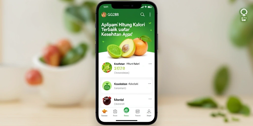 Screenshot antarmuka pengguna GG288 menampilkan fungsi Hitung Kalori yang praktis.