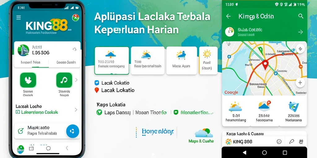 Antarmuka aplikasi KING88 untuk fitur Lacak Lokasi yang intuitif dan informatif.