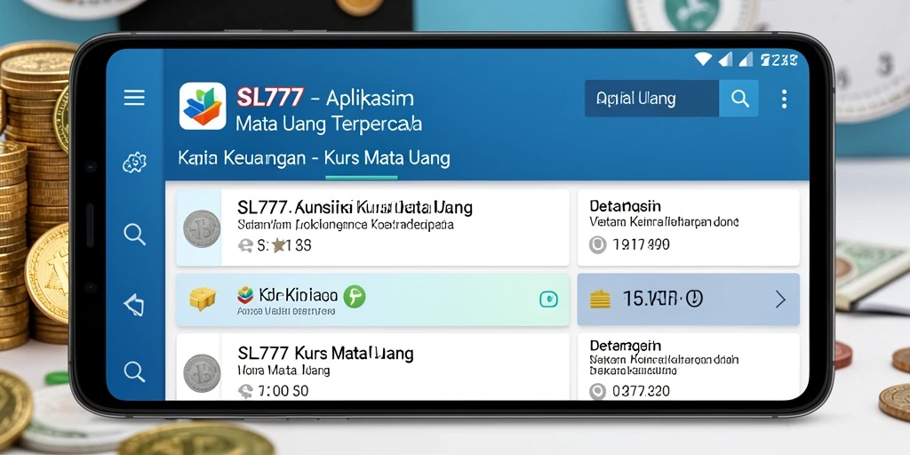 Antarmuka pengguna SL777 yang modern dan informatif.