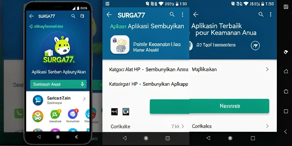 Antarmuka SURGA77 yang menawan dan mudah digunakan untuk menyembunyikan aplikasi.