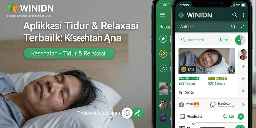 Antarmuka WINIDN menampilkan fitur Tidur & Relaksasi yang menarik.